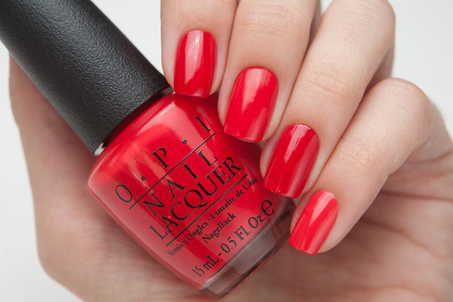 OPI Red Hot Rio Coca-Cola Red So Hot It Berns Cajun Shrimp