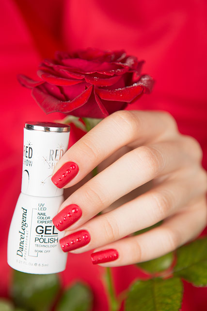 Dance Legend LE59 Red-y To Roll |Red Show Gel collection | Gel Polish Velvet Matt Top Coat