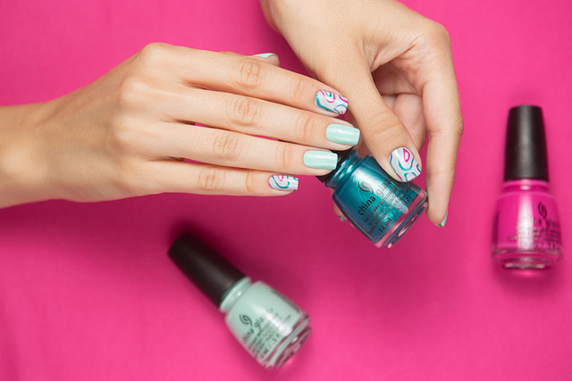 China Glaze Don't Teal My Vibe / Kiss My Sherbet Lips / Too Much Of A Good Fling | Spring Fling collection