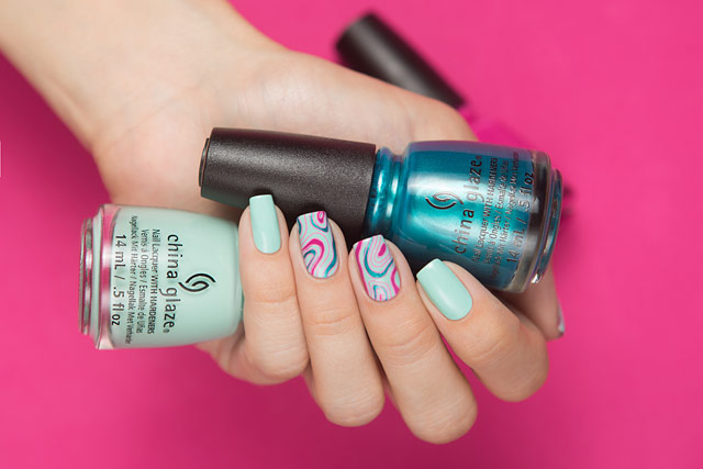 China Glaze Don't Teal My Vibe / Kiss My Sherbet Lips / Too Much Of A Good Fling | Spring Fling collection