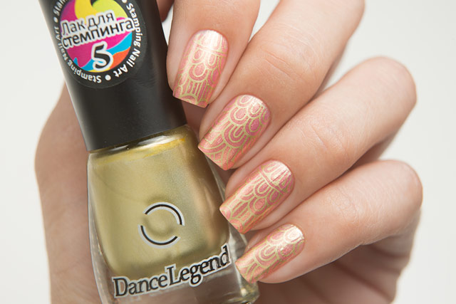 Lesly Plates LS-147 | China Glaze Moment In The Sunset | Dance Legend 5 Gold Stamping collection