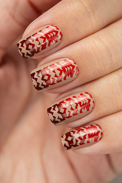 Stamping Red/Black | Bow Nail Polish