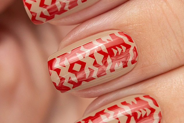 Stamping Red/Black | Bow Nail Polish