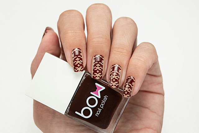 Stamping Red/Black | Bow Nail Polish