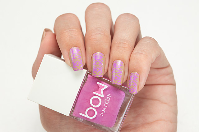 Stamping White/Violet | Bow Nail Polish