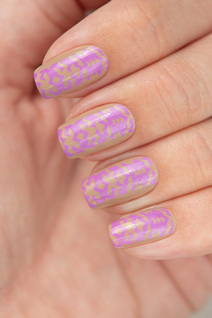 Stamping White/Violet | Bow Nail Polish